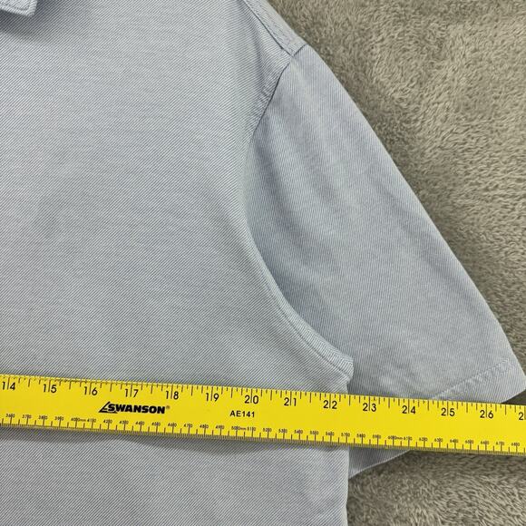 Bobby Jones Shirt Mens L Blue Cotton Polo 1/4 Button Preppy Short Sleeve Sport - Picture 8 of 10